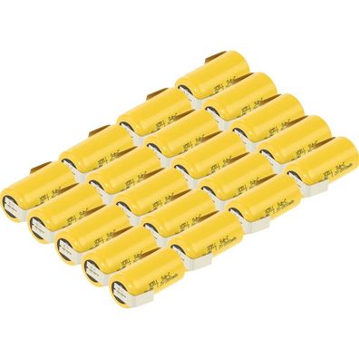 20x XCell Akku Sub-C 1,2V 2000mAh X2000SCR Hochstrom Z Lötfahne