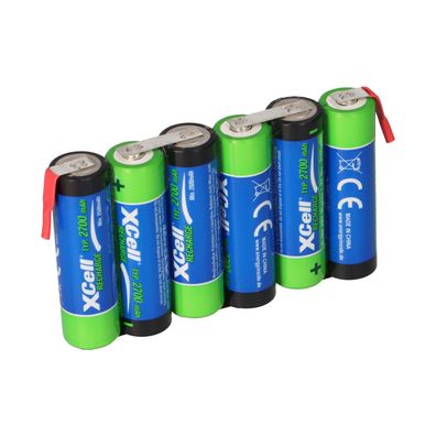 6er Reihe Akkupack 7,2V 2700mAh F1x6 Zelle AA XCell