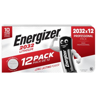 Energizer Knopfzelle CR2032 E303693100 Lithium 12St