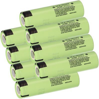 8x Panasonic NCR18650PF Flat-Top Li-ion 18650 2900mAh 3,6V