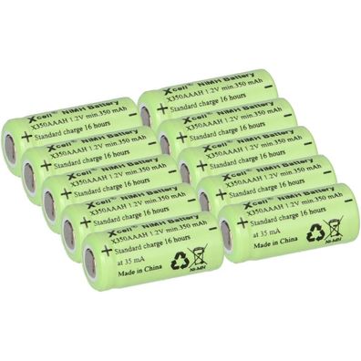 10x Akku 1/2AAA 1,2V / 350mAh X1/2AAA