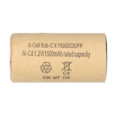 XCell Akku Sub-C 1,2V / 1500mAh 1500SCK Pappmantel