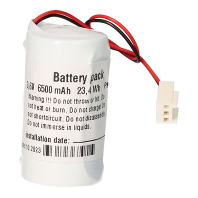 Lithium Batteriepack mit Kabel und Molex Stecker Baby C Zellen 3,6V 6500mAh