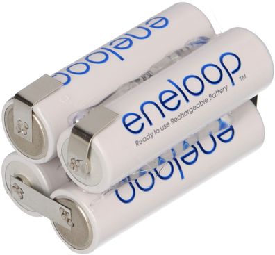 Eneloop AA F2x2 Würfel BK-3MCCE mit Lötfahne Modellbau Akkupack 4,8V Ni-MH