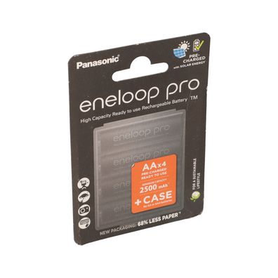 4x eneloop pro AA Mignon Akku BK-3HCDEC4BE Ni-MH 1,2V / 2500mAh