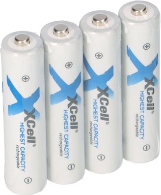 4x XCell Micro AAA Akku Ni-MH 1,2V 1150mAh