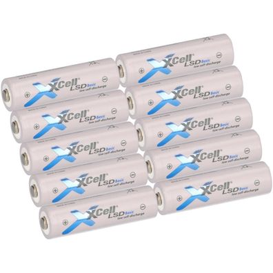 10x XCell Mignon AA Akku LSD Basic Ni-MH 1,2V 2100mAh