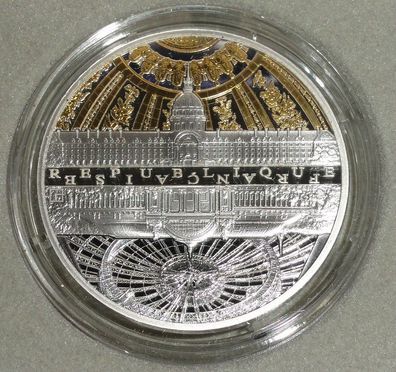 Frankreich 10 Euro Silbermünze Ufer der Seine 2015 PP im Etui.