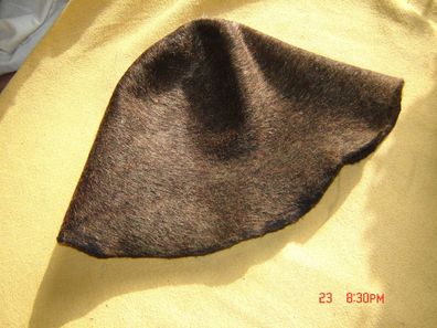 Hutstumpen Wolle Stumpen schwarz mit kupfer glitzernden Haaren110 gr Stu 596