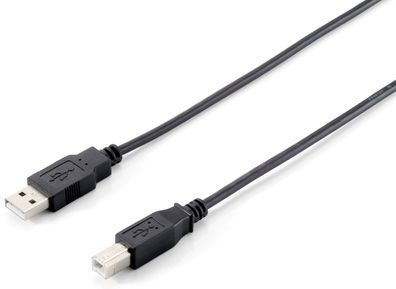 Equip 128863 Equip USB Kabel 2.0 A-B St/St 1.0m schwarz Polybeutel