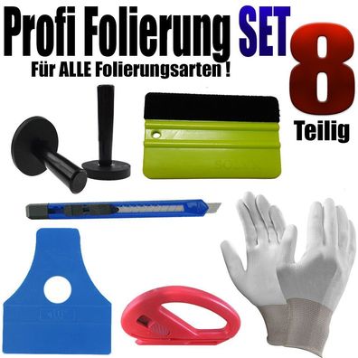 Folierung Profi Set 8 Teilige folierung Set - Rakel Set - Auto Folien