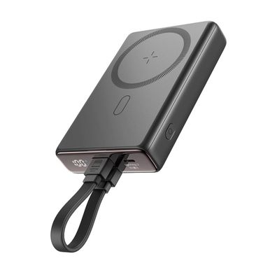 Powerbank JR-PBM01 magnetisch 10000 mAh 20 W mit Ständer + Kabel Kompatibel mit