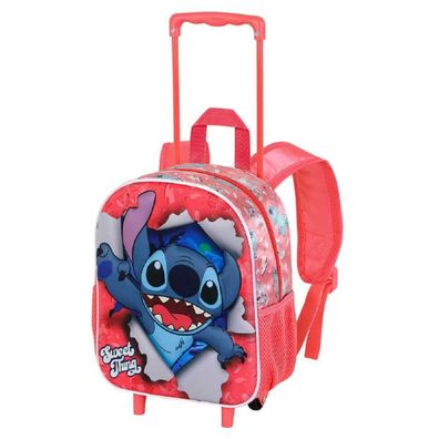 Lilo und Stitch Thing-Kleiner 3D Rucksack mit Rädern, Rosa, 26 x 34 cm, Kapazität