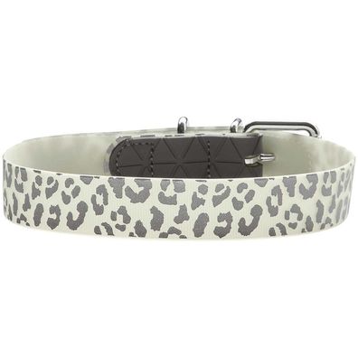 HUNTER Halsband Convenience Reflect Glow weiß Leopardenmuster