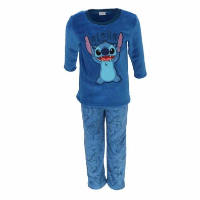 Lilo & Stitch Korallen-Fleece Schlafanzug für Kinder Gemütlicher Pyjama