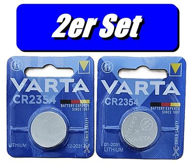 2x Varta CR2354 Knopfzelle - 3V - Lithium - 2er Set - neu und OVP