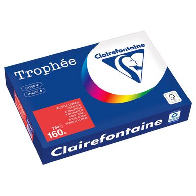 Clairefontaine Kopierpapier 1004PC A4 160g korallenrot 250Bl