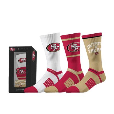 NFL San Francisco 49ers Socken Strideline Premium 3er Pack Geschenkbox M/ L (40-46)