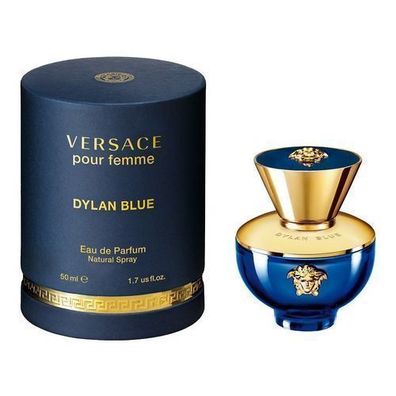 Versace Pour Femme Dylan Blue Eau de Parfum, 50 ml, Luxuriöser Damenduft