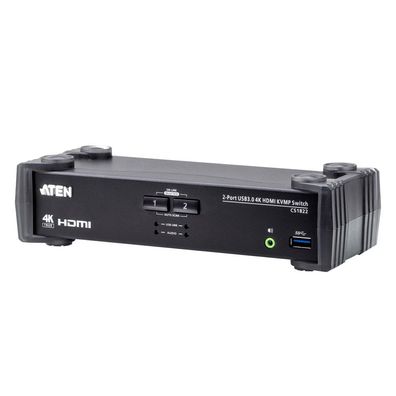Aten CS1822 CS1822 KVMP-Switch 2-fach, 4K HDMI, USB 3.0, Audio