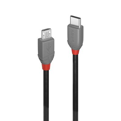 Lindy 36891 Lindy USB 2.0 Kabel Typ C/Micro-B Anthra Line M/M 1m