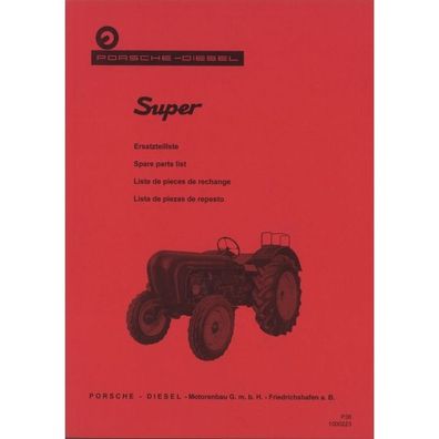 Porsche-Diesel Traktor Super 309 (1961) Ersatzteilliste Ersatzteilkatalog