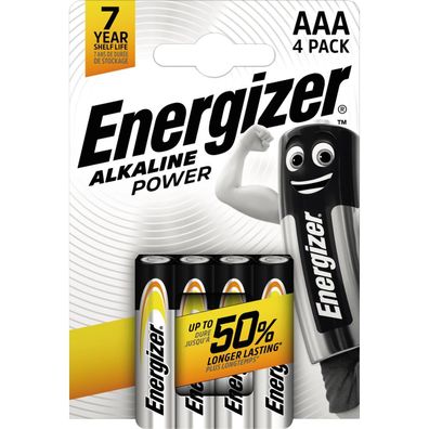 Energizer E300132600 Energizer Batterie Alkaline Power -AAA LR3 Micro 4St