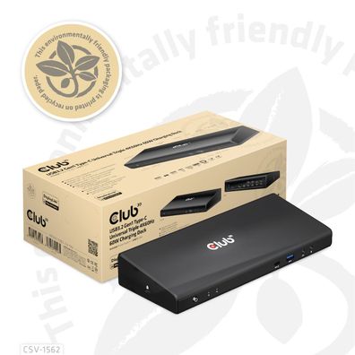 Club 3D CSV-1562 Club3D 4K ChargingDock USB-C 3.2 ->6xUSB3/DP/HDMI/LAN/Audio retail