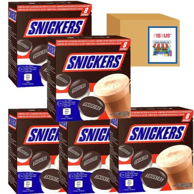 Snickers Heißgetränk Kapseln für Dolce Gusto Maschinen - 5 x 8 = 40 Stück