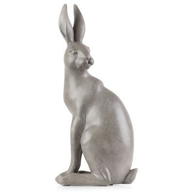 Dekofigur Figur Dekoration Hase Kaninchen Polyresin Shabby Antik Stil H 30,5 cm