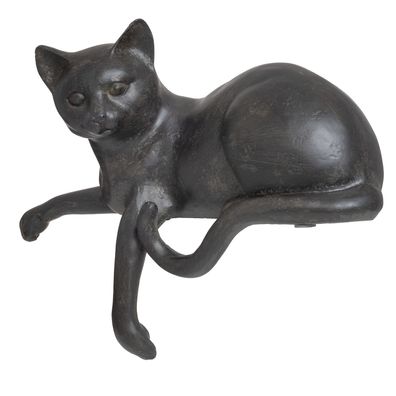 Moritz Dekofigur Figur Katze 20cm Kater liegend Kantenhocker Kantensitzer Polyresin