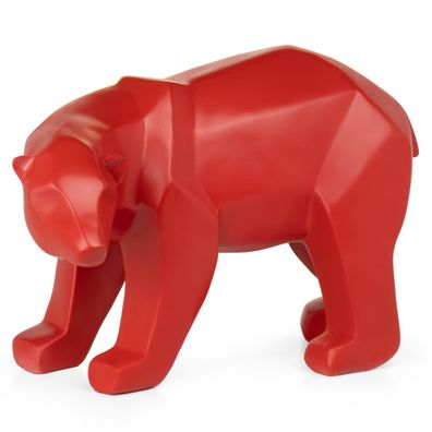 Moritz Polygonal Deko Bär Eisbär Dekoration rot Geschenk Geometrische Figuren Modern