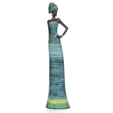 Moritz Deko-Figur Afrikanische Frauen Kunstfigur kulturell blau aus Polyresin