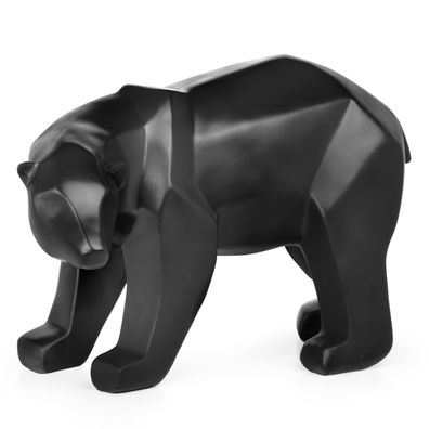 Moritz Polygonal Deko Bär Eisbär Dekoration schwarz Geschenk Geometrische Figuren