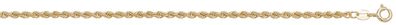 Raffiniert 9 ct/Karat Gelb Gold Damen - Seil Kette - 40.6, 45.7, 50.8, 55.9, 61cm