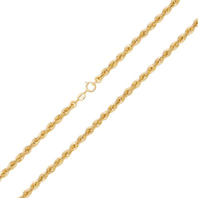 9 ct/Karat Gelb Gold 4mm Seil Kette - 40.6, 45.7, 50.8, 55.9, 61, 66, 71.1, 76.2cm
