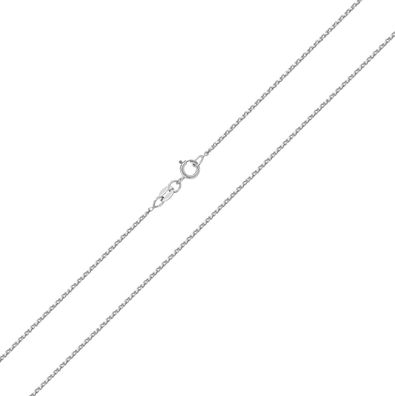 Elegant 9 Karat (375) Weißgold Damen - Haferkorn Kette