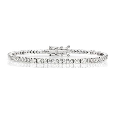 18 ct/Karat Weißgold Diamant Tennis Armband Brillant-Schliff 2.22 Karat G - SI VS