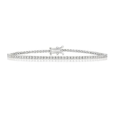 18 ct/Karat Weißgold Diamant Tennis Armband Brillant-Schliff 1.76 Karat GH - I1