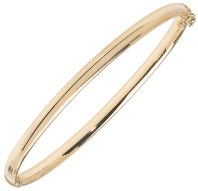 Edler 9 ct/Karat Gelb Gold Damen - Klappbar Armreif - 6cm