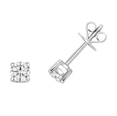 9 Karat (375) Weißgold Diamant Paar Ohrstecker Brillant-Schliff 0.50 Karat H - I1