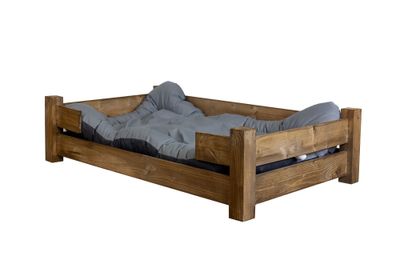 Hundebett Winston XXL Palisander mit Füßen optional mit Kissen 100x60x25cm