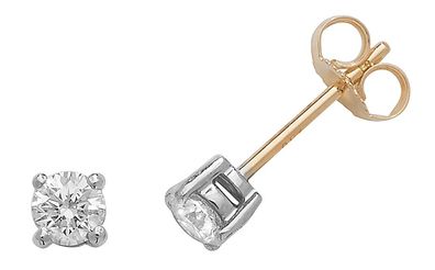 18 Karat (750) Gold Diamant Paar Ohrstecker Brillant-Schliff 0.50 Karat GH - SI2