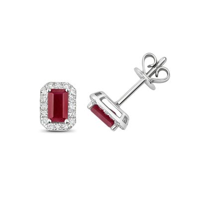 9 ct/Karat Weißgold Diamant Paar Ohrstecker Brillant-Schliff 0.17 Karat HI - I1