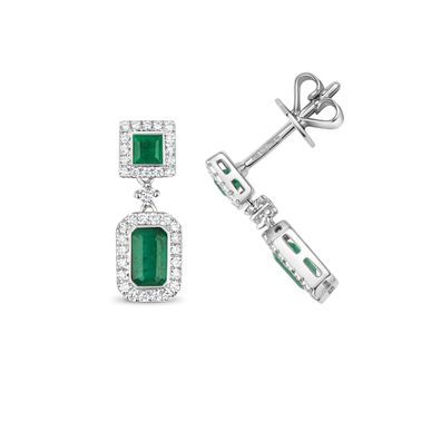 9 ct/Karat Weißgold Diamant Paar Ohrringe Brillant-Schliff 0.20 Karat HI - I1