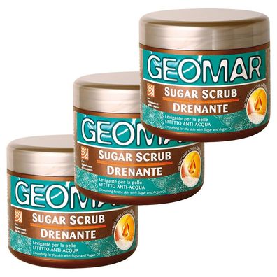 GEOMAR Sugar Scrub Drenante Haut Peeling 3x 600 g