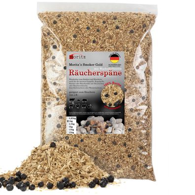 1kg Räucherspäne Buche mit Wacholder fein 0,75 -2 mm Kalt-/Heißräuchern Fisch Fleisch