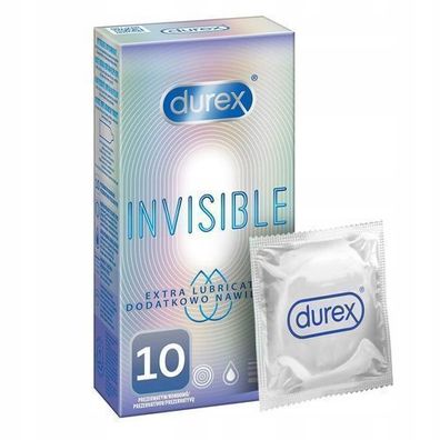 Durex Invisible Kondome, extra feucht, 10 Stück