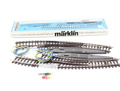 Märklin H0 2267 K-Gleis Weichenset 2-tlg. elektrische Bogenweiche L/R