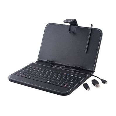 Case für 7" Tablet mit Tastatur und USB-Adaptern